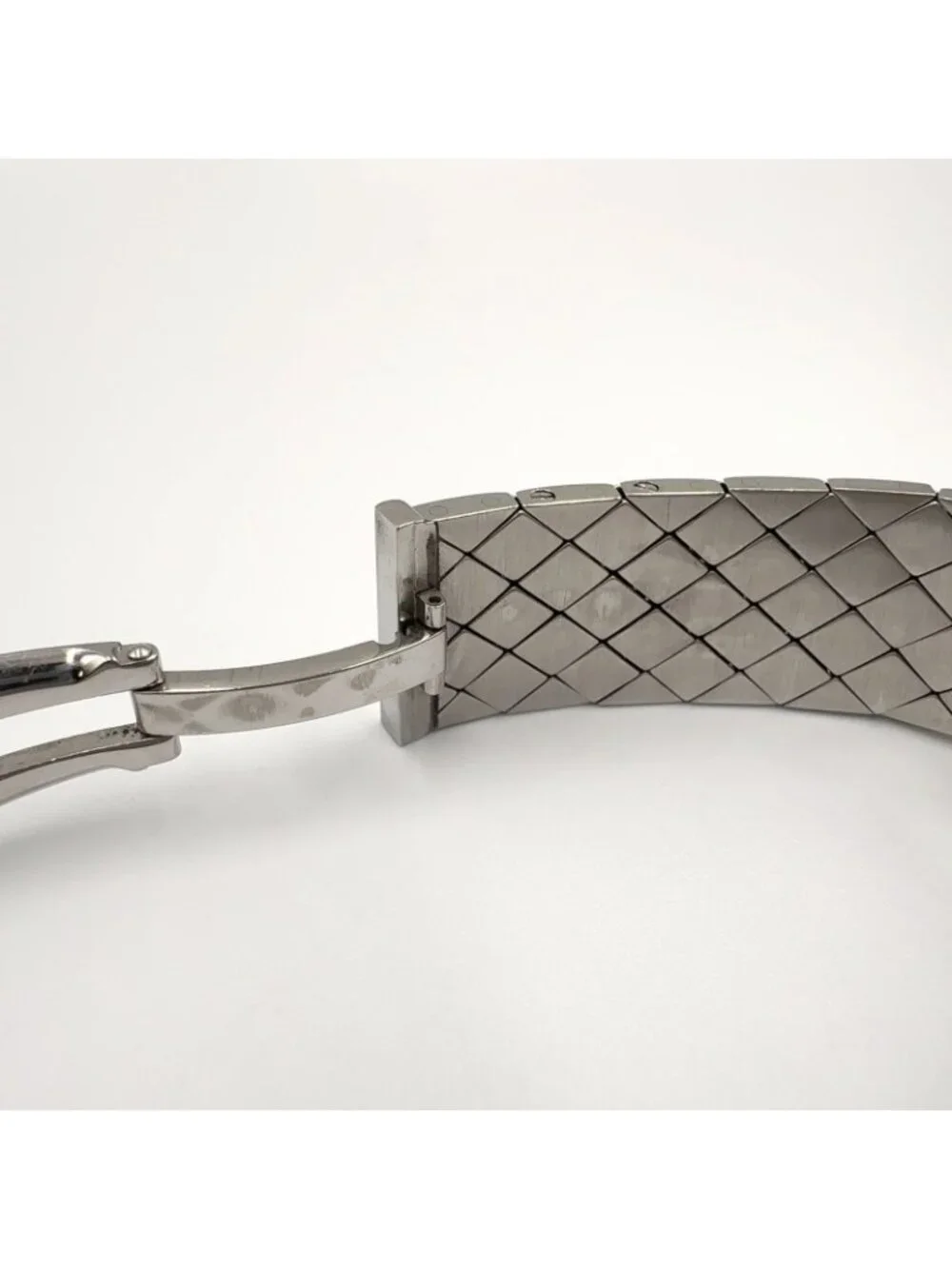 Chanel Quilted SS Silver Black